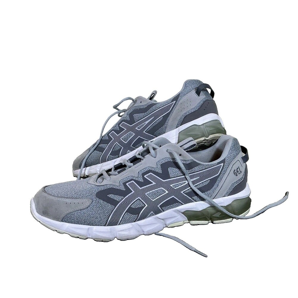 13 M Asics Gel Quantam 90 White Piedmont Gray Running Shoes Euro 48